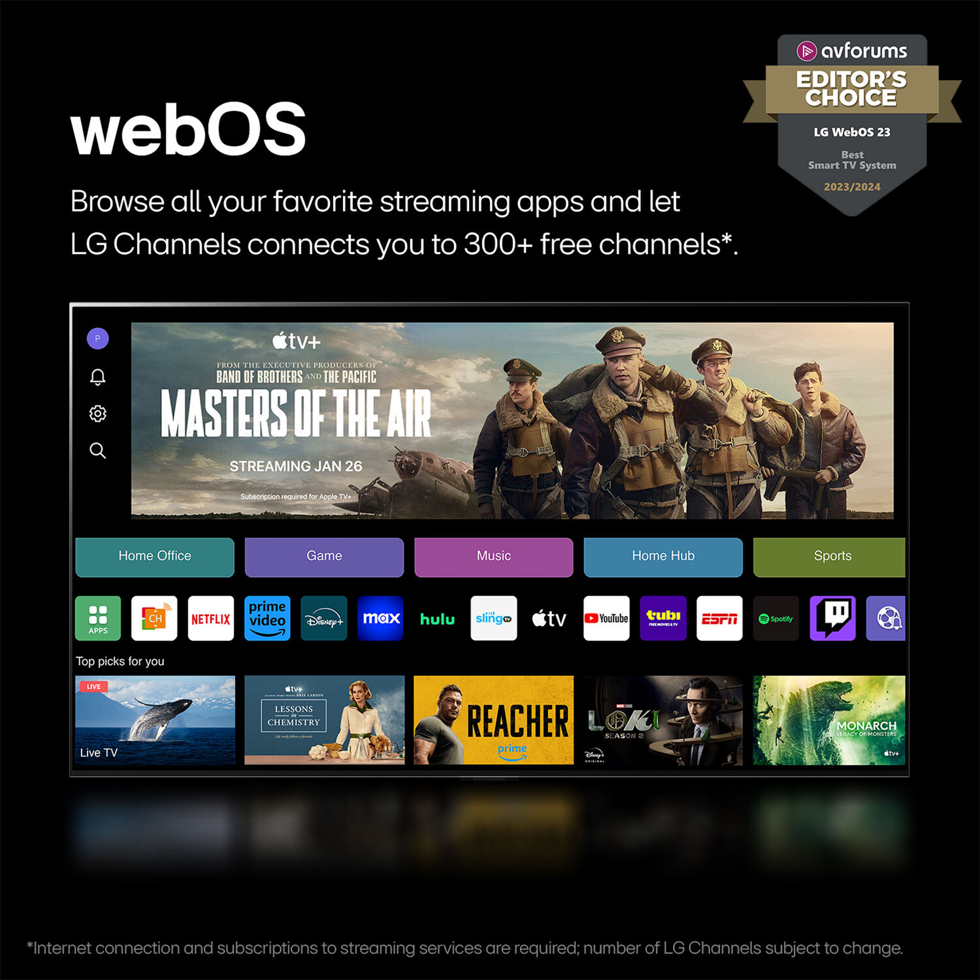 LG 65" OLED Evo C4 Series 4K HDR Smart TV with webOS