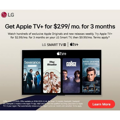 LG OLED evo AI G5 4K 65-Inch Smart TV with Supplied Wall Mount - OLED65G5WUA