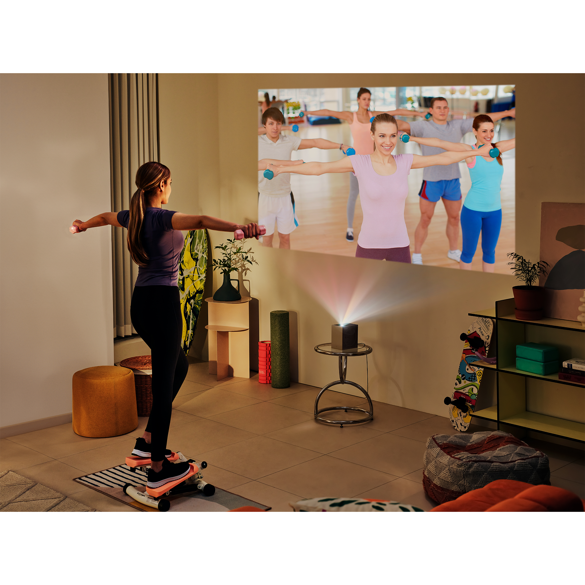 LG CineBeam S 500-Lumen UHD 4K Ultra-Short-Throw Triple Laser DLP Smart Projector