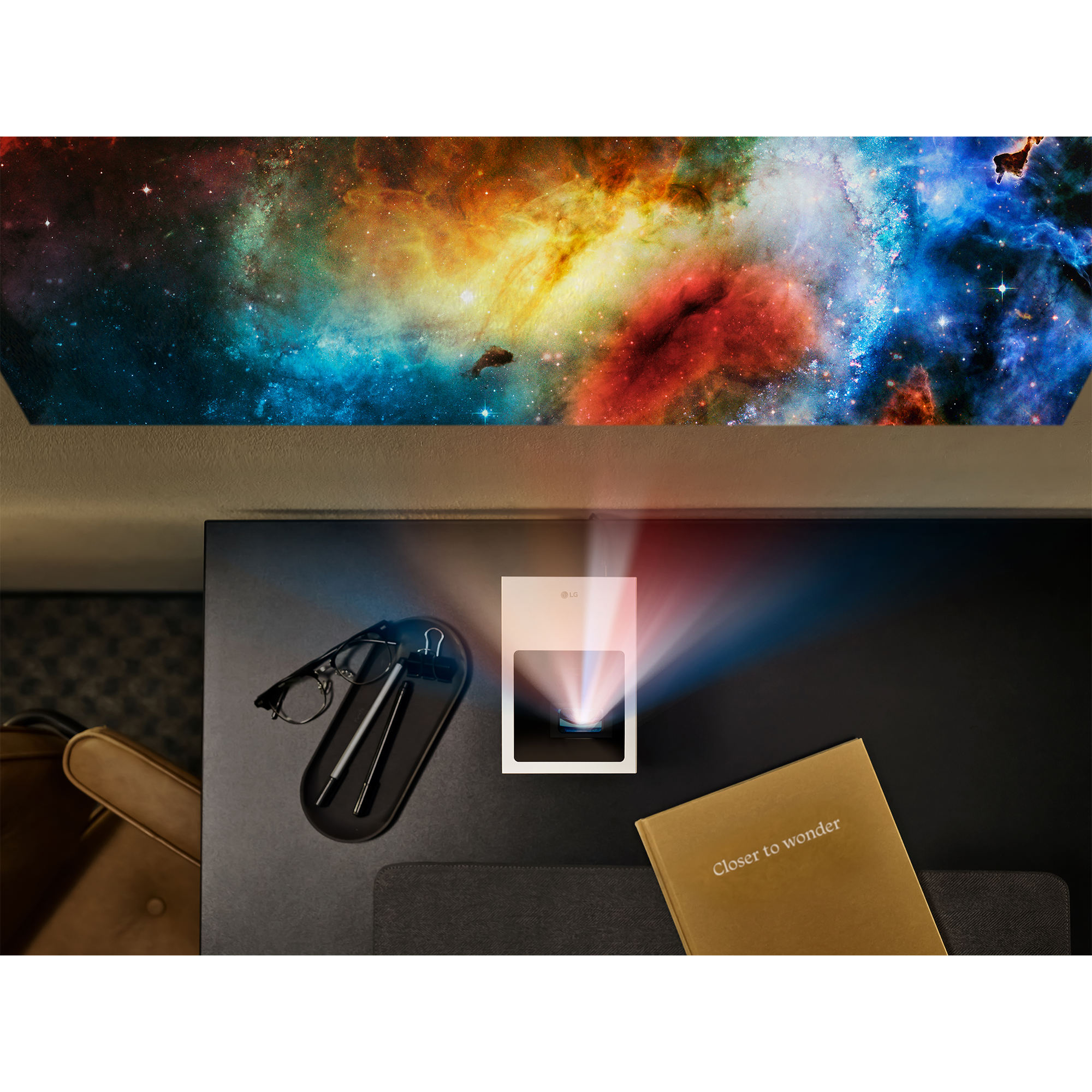 LG CineBeam S 500-Lumen UHD 4K Ultra-Short-Throw Triple Laser DLP Smart Projector