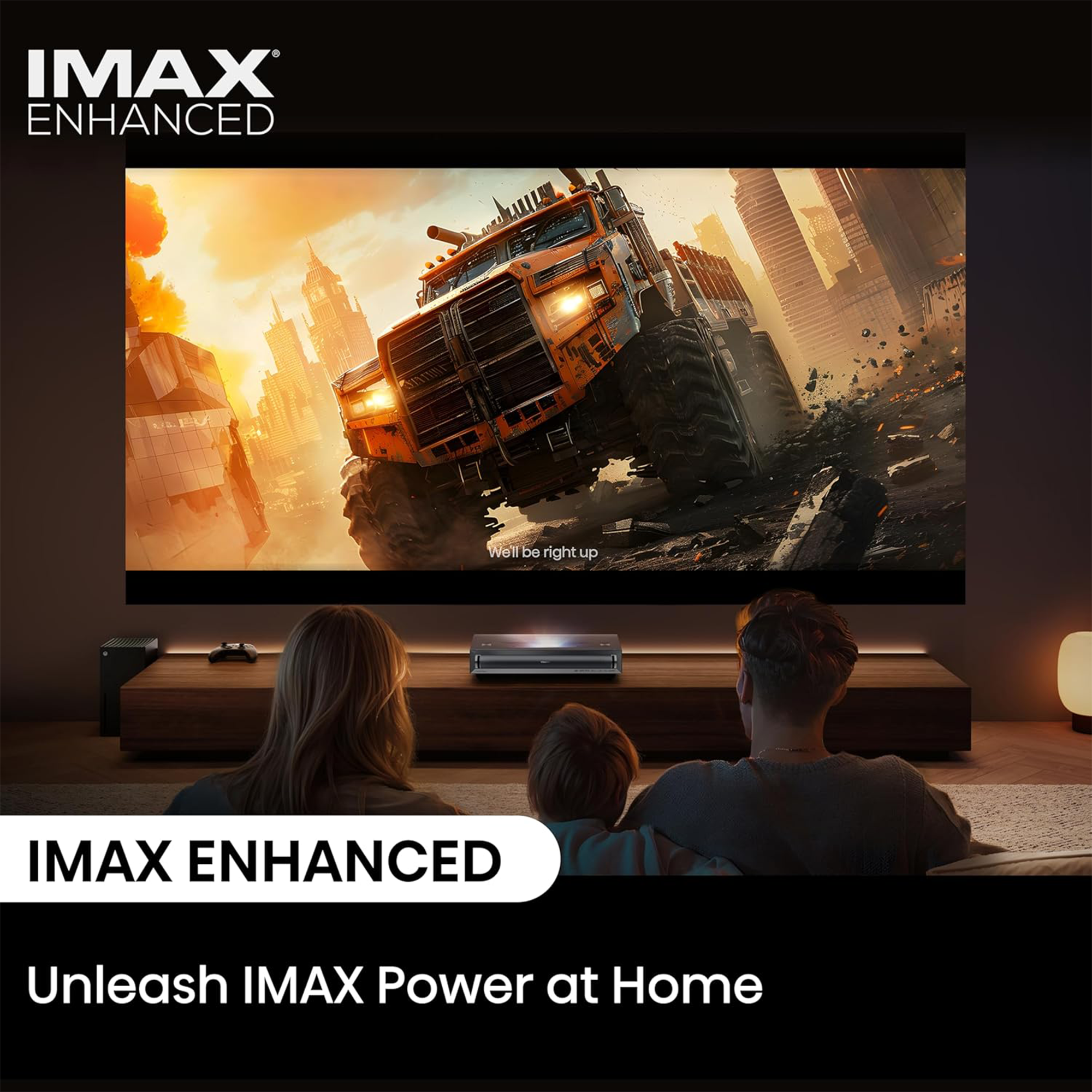 Hisense PX3-PRO 3000-Lumen 4K Ultra Short-Throw TriChroma Laser DLP Smart Projector