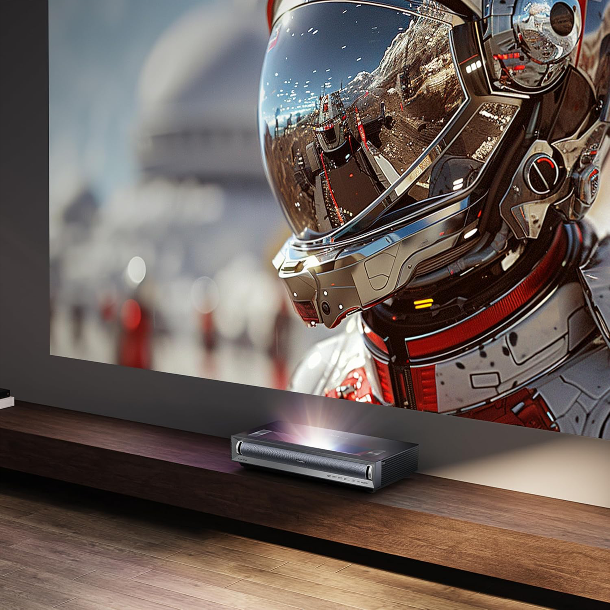 Hisense PX3-PRO 3000-Lumen 4K Ultra Short-Throw TriChroma Laser DLP Smart Projector
