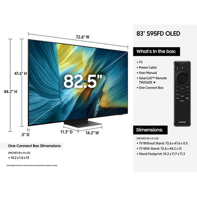 Samsung OLED S95F 83-Inch 4K Vision AI Smart TV - QN83S95FAEXZA