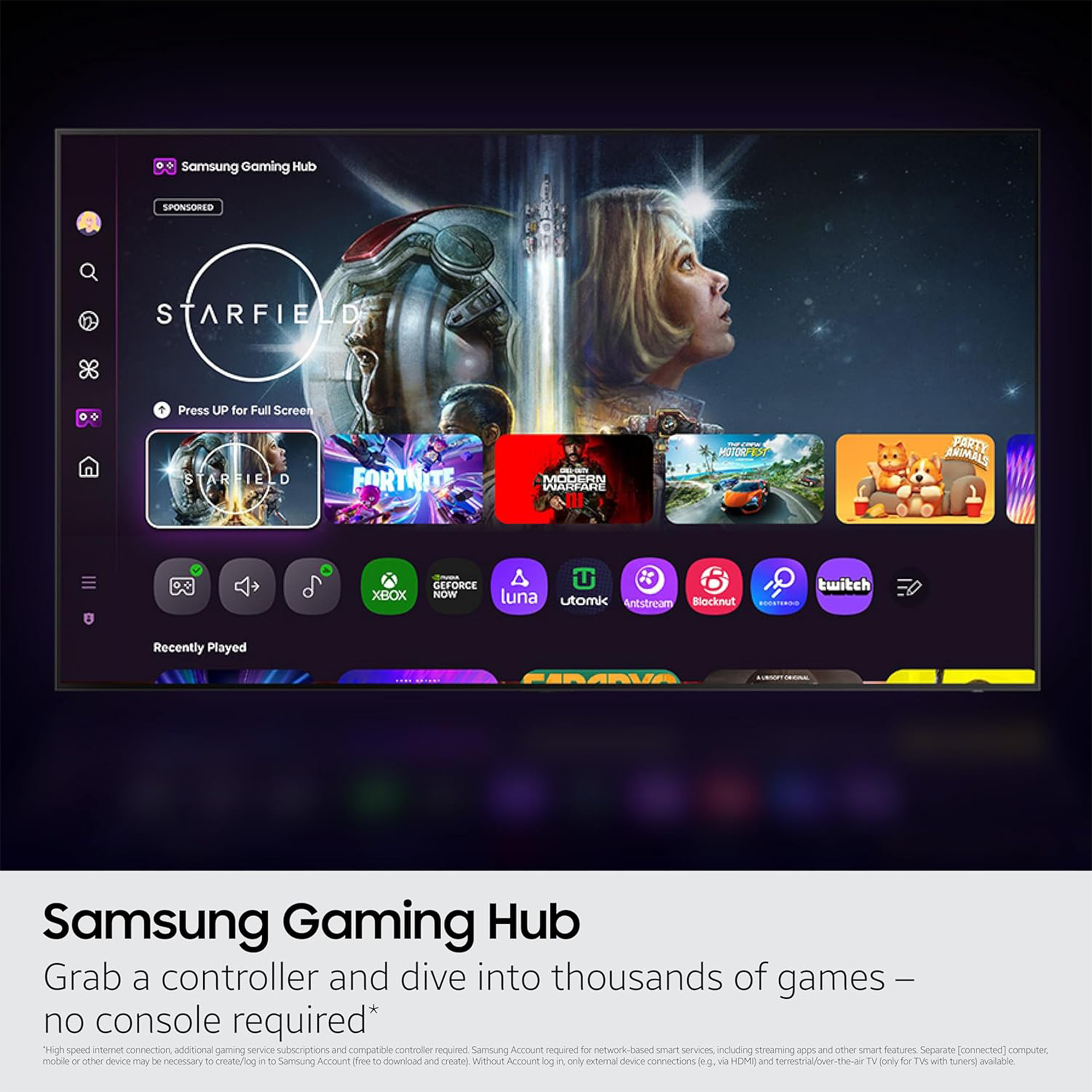 Samsung QN900F Series 85" Neo QLED 8K Mini LED SamsungVision AI Smart Tizen TV (2025)