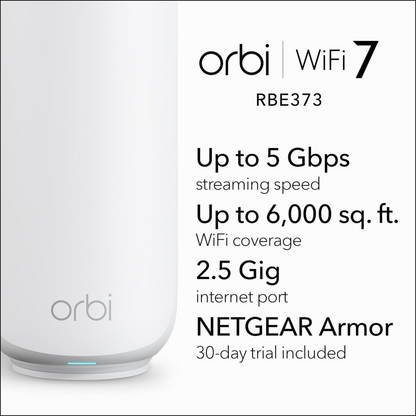 Netgear Orbi 370 BE50001 Wireless Dual-Band 3-Piece Mesh Wi-Fi System