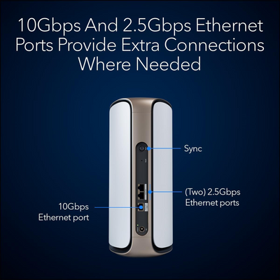 Netgear Orbi 970 BE27000 Wireless Quad-Band Mesh Wi-Fi Satellite (White)