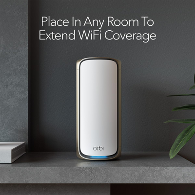 Netgear Orbi 970 BE27000 Wireless Quad-Band Mesh Wi-Fi Satellite (White)