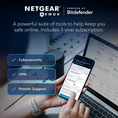 Netgear Orbi 970 BE27000 Wireless Quad-Band 2-Piece Mesh Wi-Fi System (White)