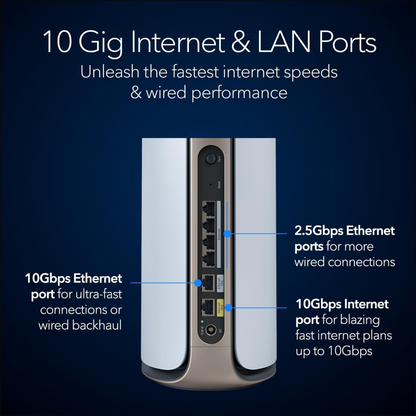Netgear Orbi 970 BE27000 Wireless Quad-Band 3-Piece Mesh Wi-Fi System (White)