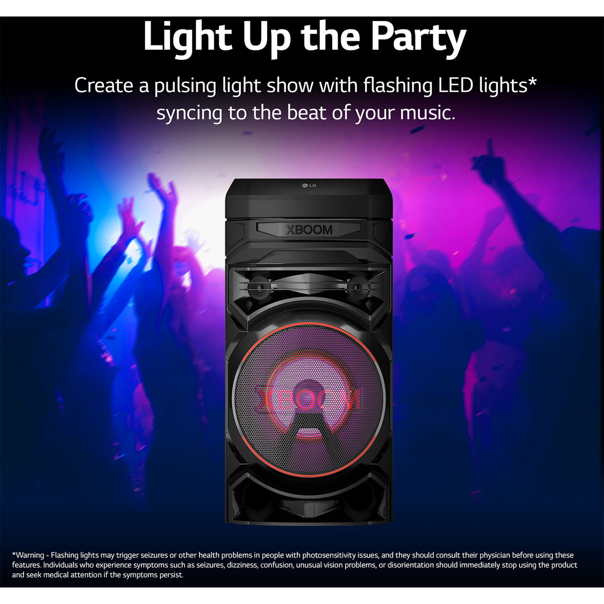 LG RNC5 XBOOM Party  Speaker with 8 Inch Woofer and Super Bass Boost