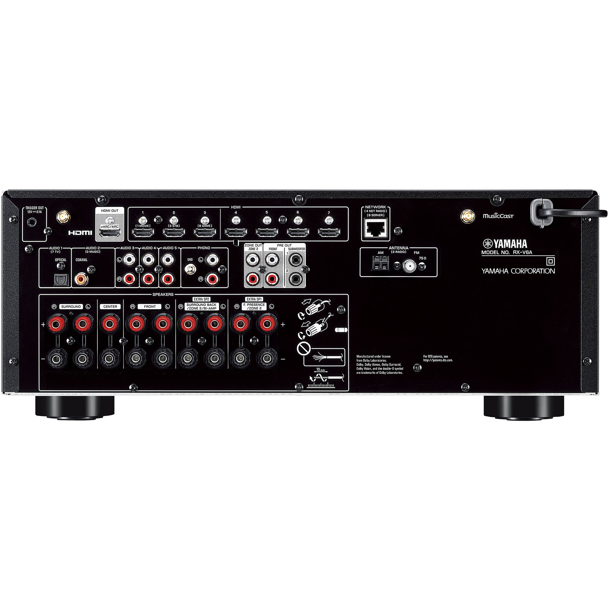 Yamaha RX-V6A 7.2-Channel Network A/V Receiver with MusicCast