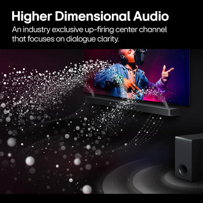 LG 5.1.3-Channel 580W Dolby Atmos Soundbar System with Wireless Rear Speakers and WOW Orchestra - S80TR