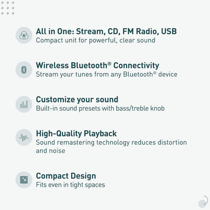 Panasonic 80W Wireless Stereo System with CD Player & FM Radio