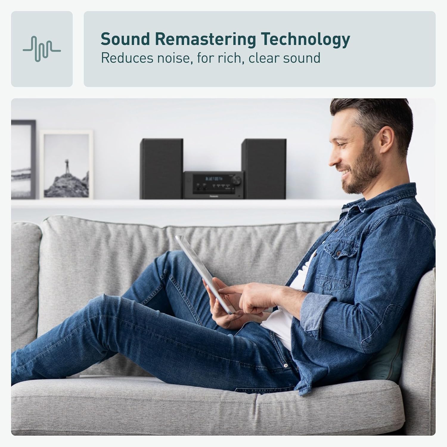 Panasonic 80W Wireless Stereo System with CD Player & FM Radio