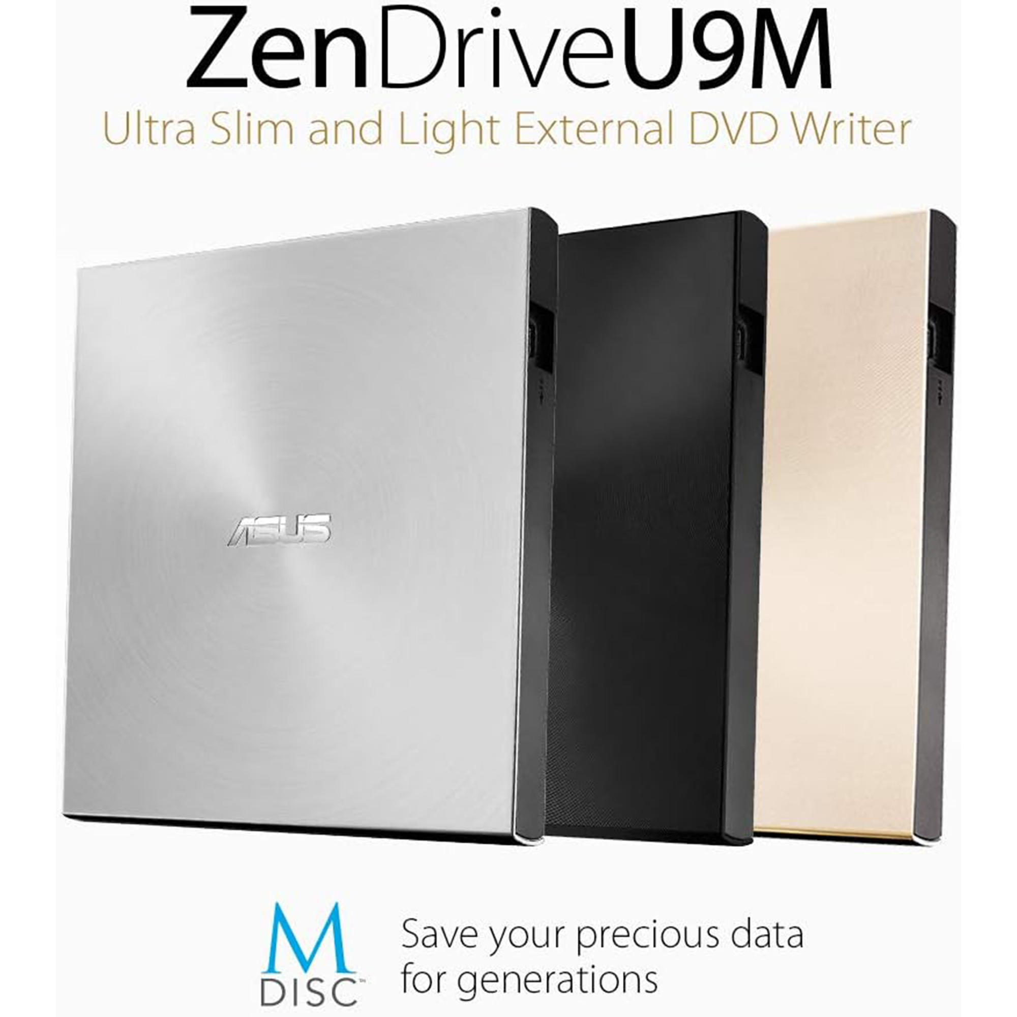 ASUS ZenDrive U9M External DVD Re-Writer (Silver)