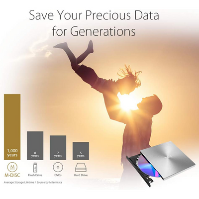 ASUS ZenDrive U9M External DVD Re-Writer (Silver)