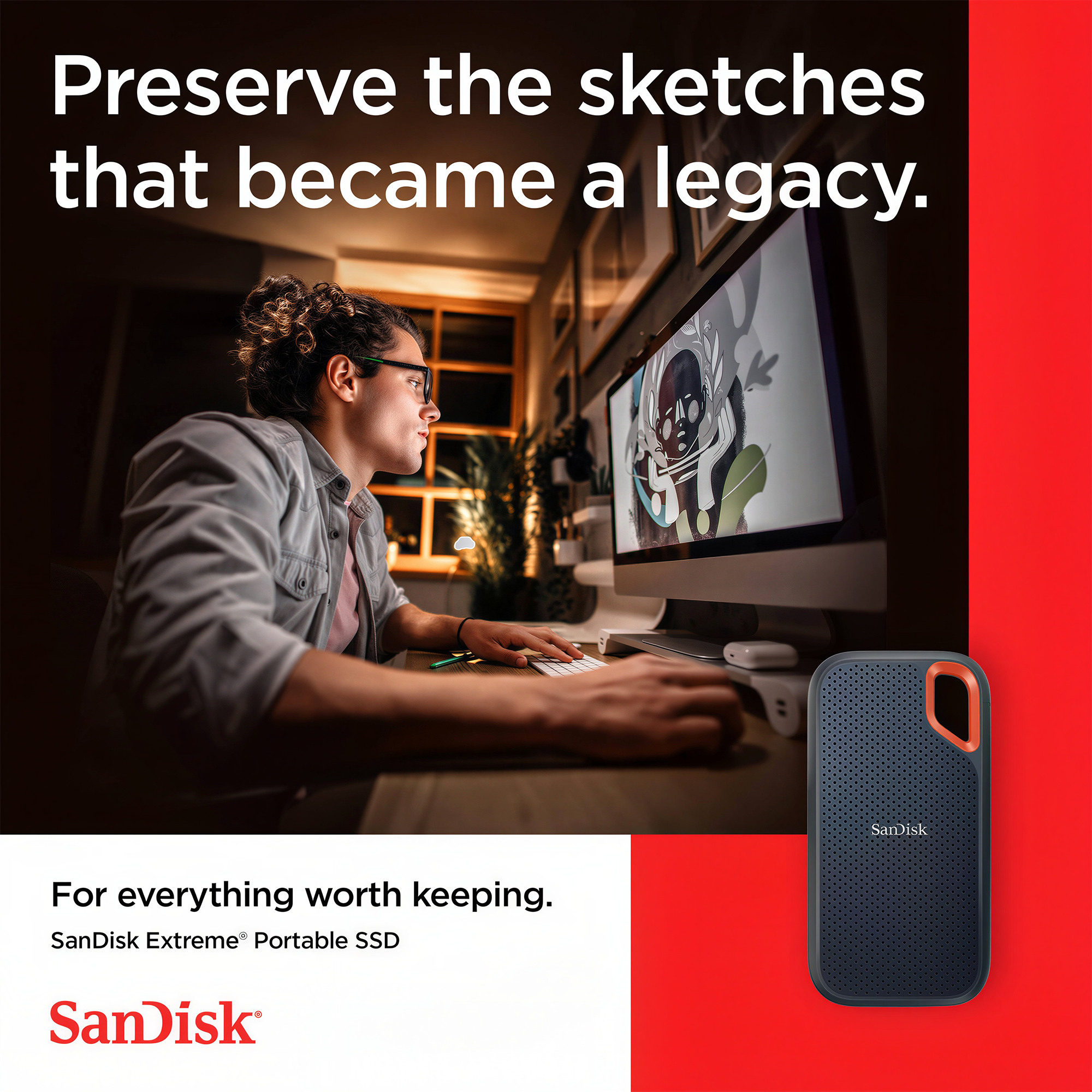 SANDISK Extreme Pro Portable 4TB External USB-C NVMe SSD - Black