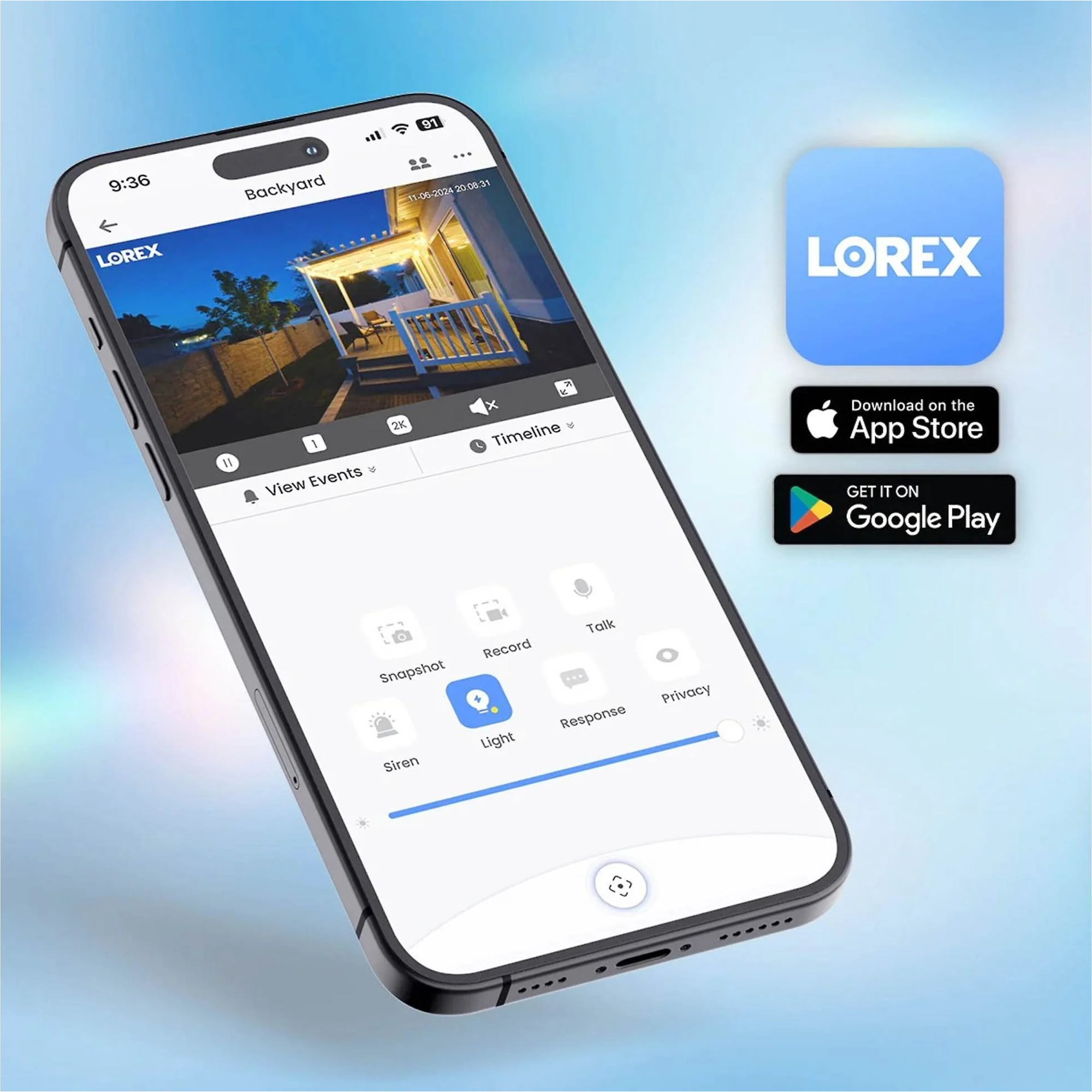 Lorex SL300-AA 4MP Wi-Fi Smart Lightbulb Camera with Night Vision