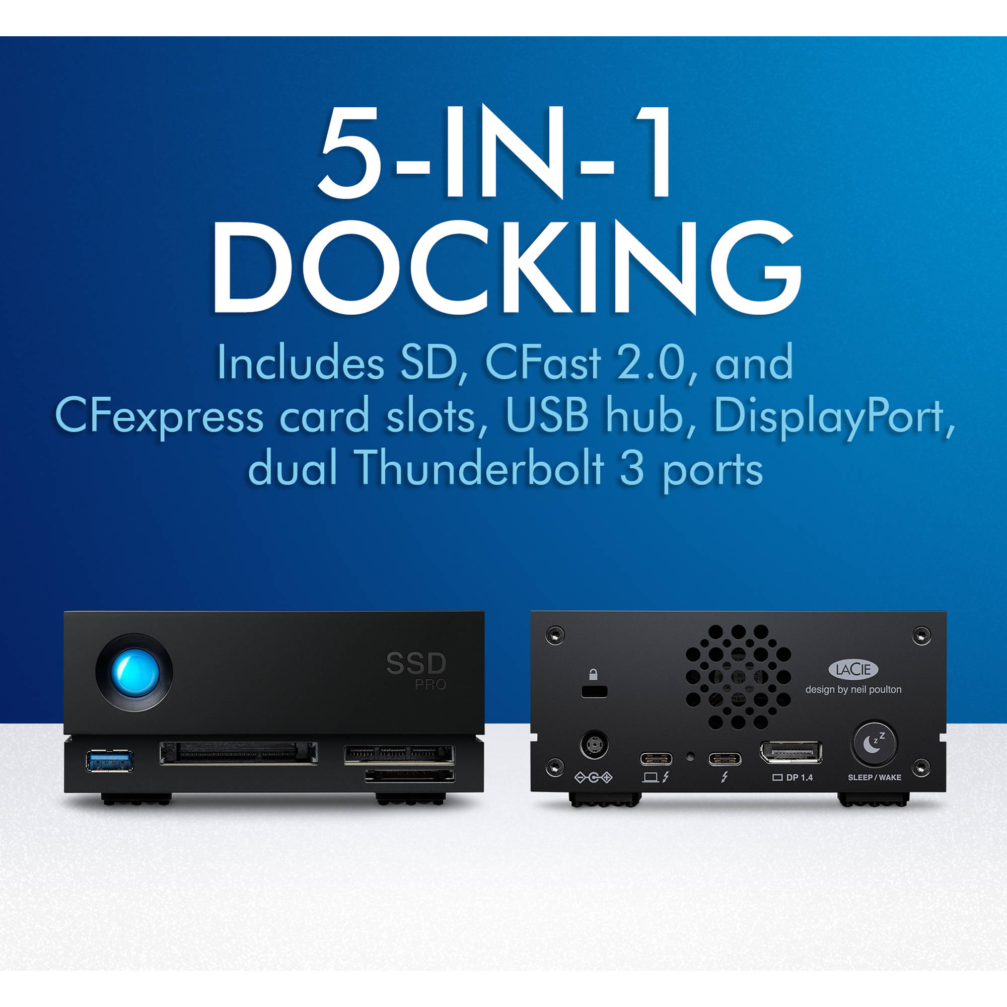 LaCie 2TB 1big Dock SSD Pro Thunderbolt 3 - Black