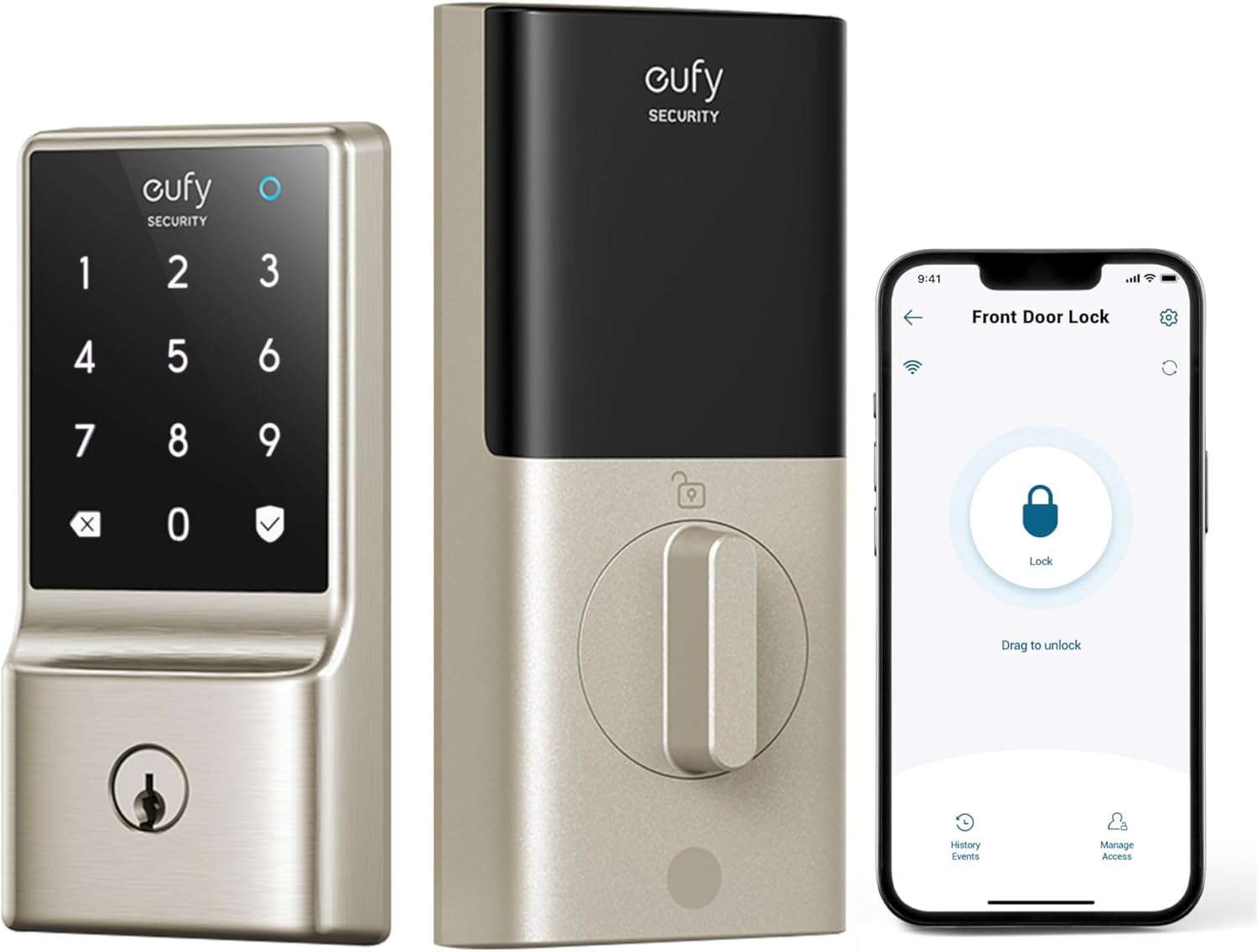 eufy Security C210 Smart Lock (Satin Nickel)