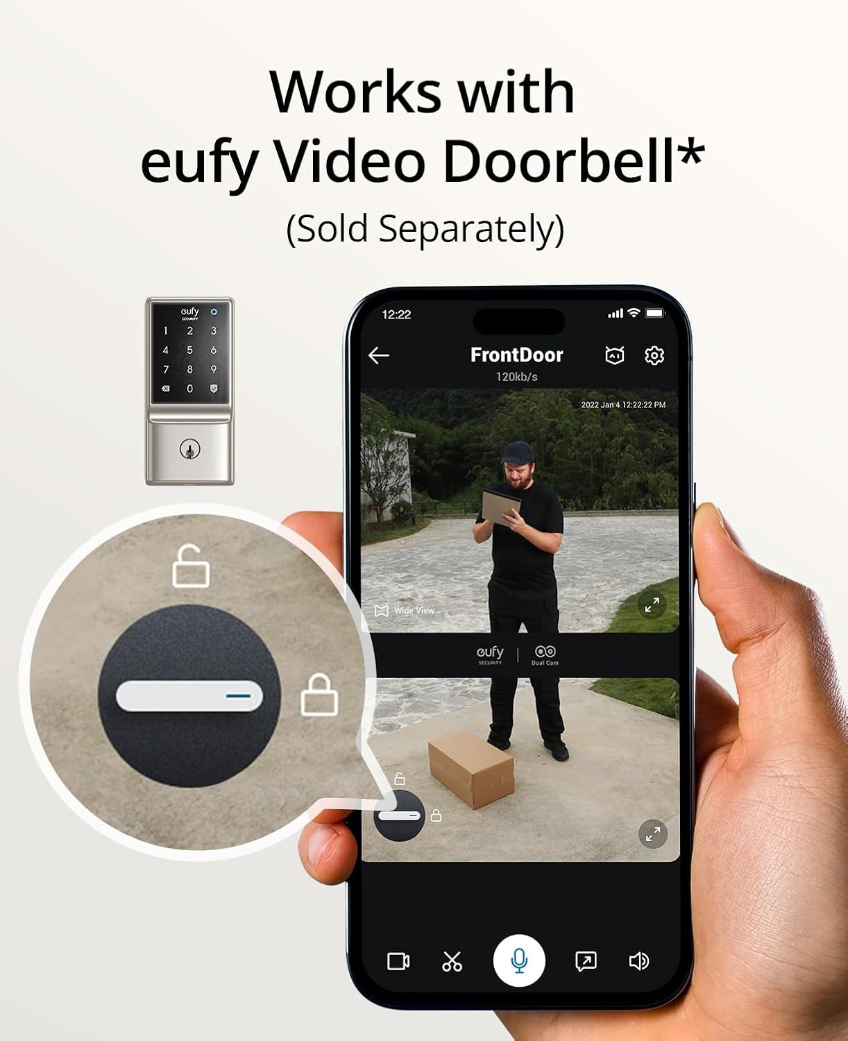 eufy Security C210 Smart Lock (Satin Nickel)
