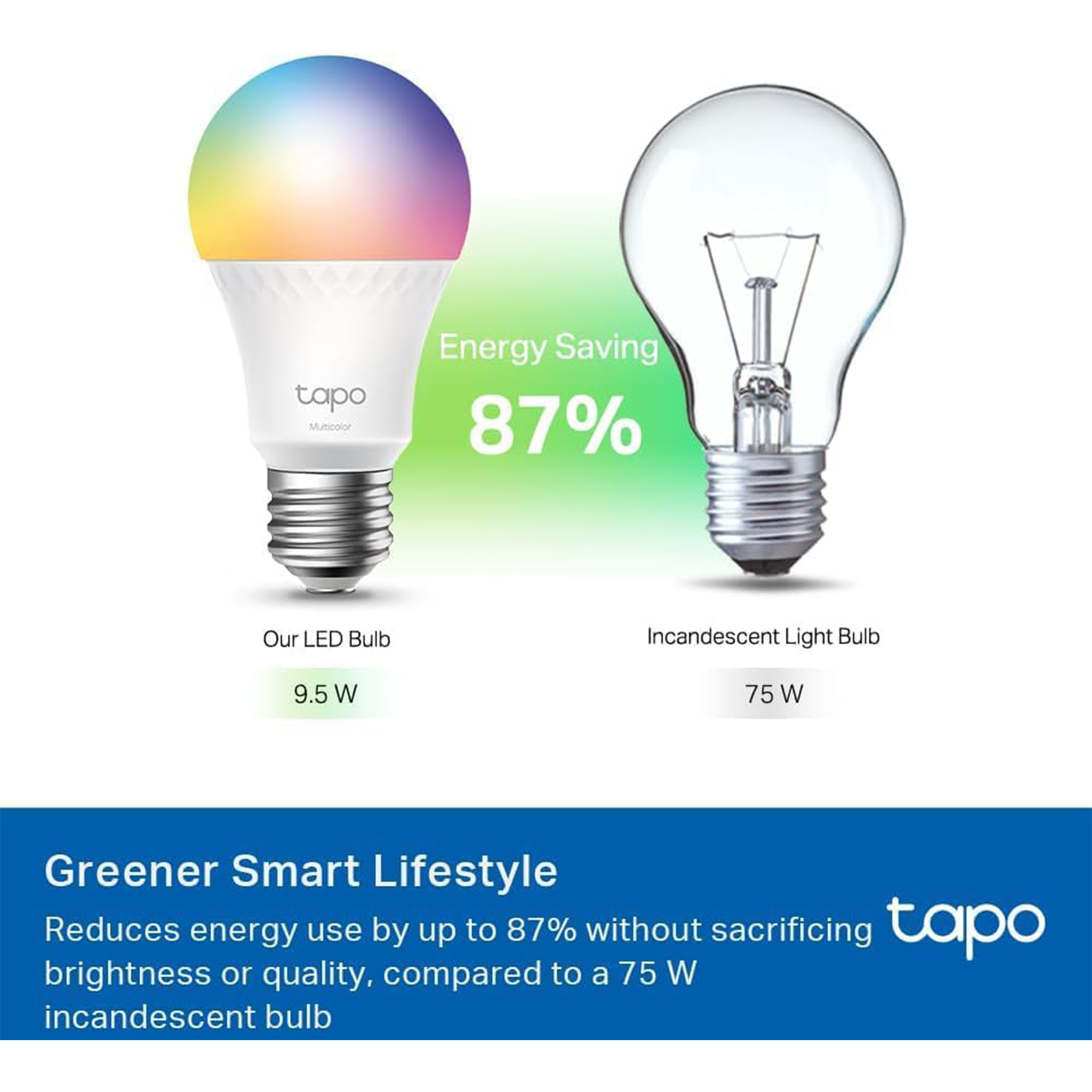 TP‑Link Tapo L535E Smart Wi‑Fi Light Bulb – A19 E26 (Matter-Certified)