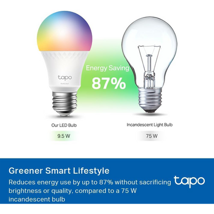 TP‑Link Tapo L535E Smart Wi‑Fi Light Bulb – A19 E26 (Matter-Certified)