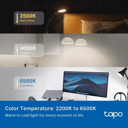 TP‑Link Tapo L535E Smart Wi‑Fi Light Bulb – A19 E26 (Matter-Certified)