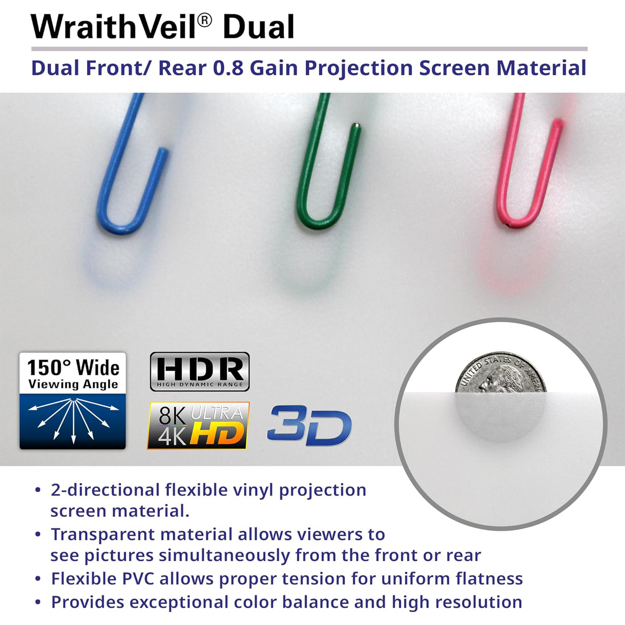 Elite Screens CineTension 3 WraithVeil TE120HR3-DUAL 120" Electric Projection Screen