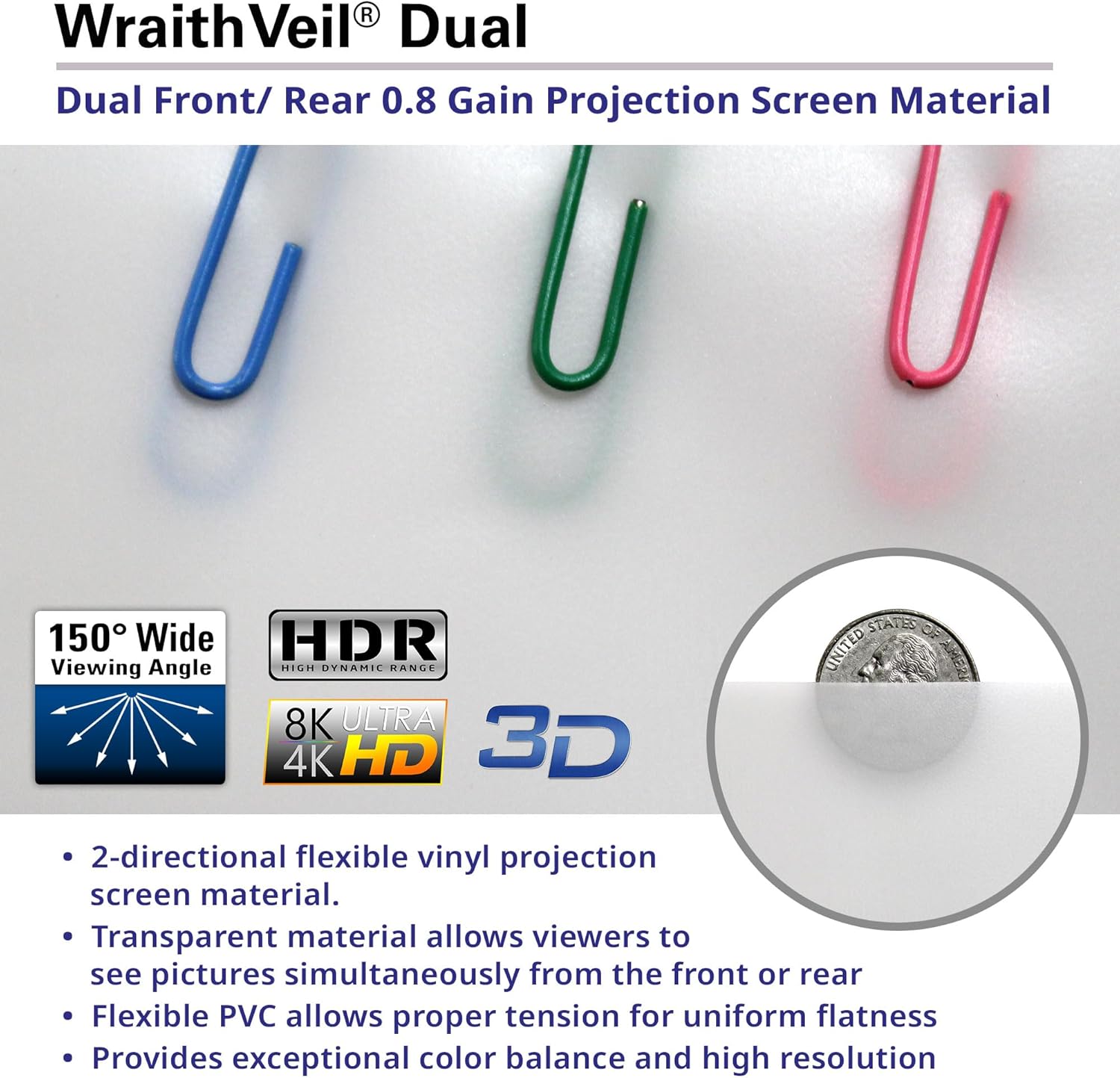 Elite Screens CineTension 3 WraithVeil TE150HR3-DUAL 150" Electric Projection Screen