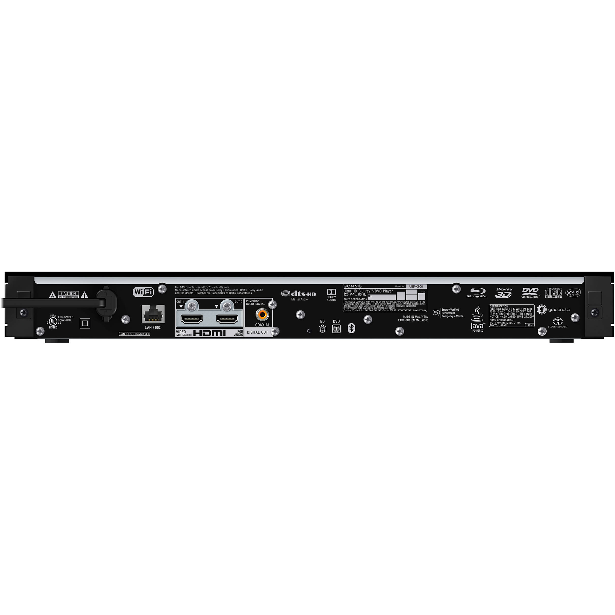 Sony UBP-X800M2 HDR UHD Wi-Fi Blu-ray Disc Player