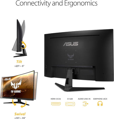 ASUS TUF VG328H1B 31.5" 165 Hz Curved Gaming LCD Monitor