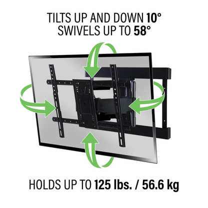 SANUS VLFS820-B2 Super Slim Full-Motion TV Mount for Most 40"-90" TVs up to 125 lbs