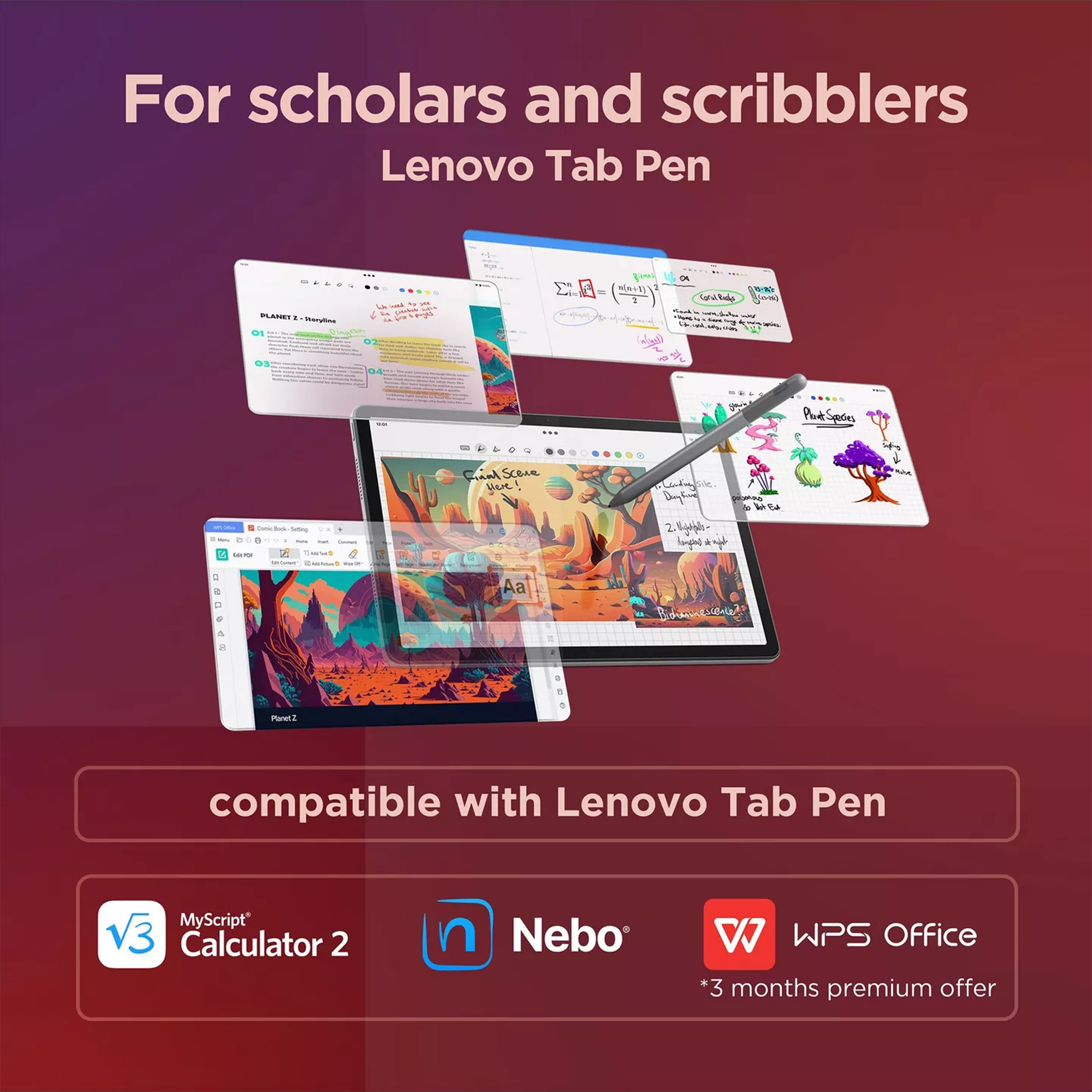 Lenovo 11" Tab M11 Multi-Touch 64GB Tablet with Folio Case and Pen (Wi-Fi Only)